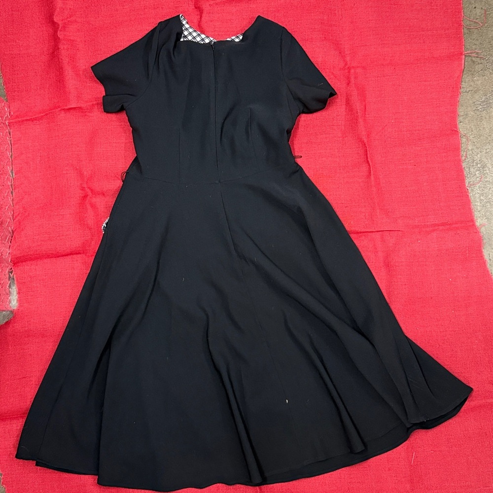 Tatyana Black Dress with Checkered Details - Picture 4 of 4